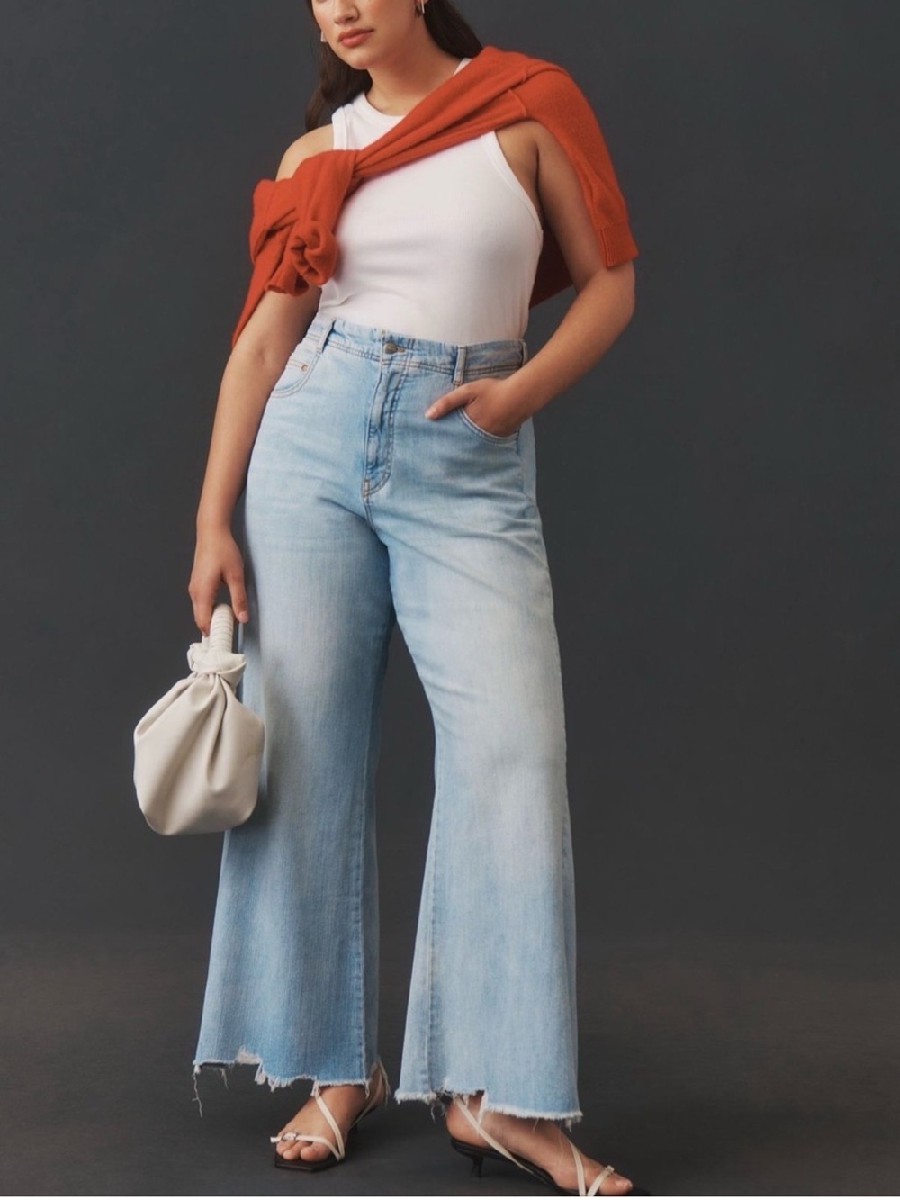 ANTHROPOLOGIE Pilcro Adi Regenerative Cotton Mid-Rise Flare Jeans Light Wash 31